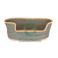 Lit pour chat en jonc de mer tressé, le plus vendu, tissé à la main, écologique, motif animalier, taille personnalisable, mobilier