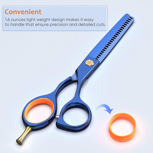 Ciseaux de coiffure professionnels super vendus pour la coupe et l'éclaircissement des cheveux, avec lame en acier inoxydable et manche en plastique - Product Image 4