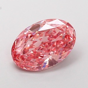 Diamant CVD de laboratoire rose vif fantaisie de forme ovale modifiée, 2,08 carats, clarté VS2, excellente taille, diamant non monté - Product Image 1
