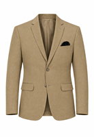 Blazer d'affaires ajusté en coton peigné de qualité supérieure, simple boutonnage, grandes tailles