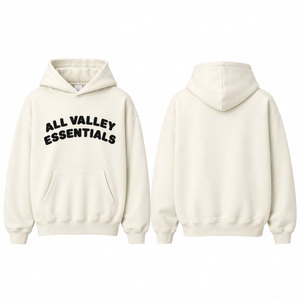 เสื้อฮู้ด All Valley Essentials สำหรับผู้ชาย ทรงปกติ ผ้าฟลีซ เป็นมิตรกับสิ่งแวดล้อม ระบายอากาศได้ดี สไตล์สตรีทแวร์ เหมาะสำหรับใส่ในฤดูร้อน - Product Image 1