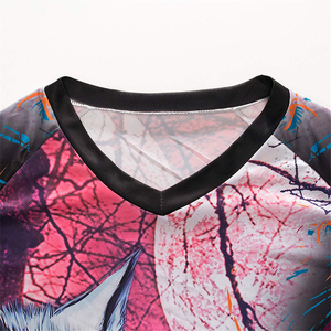 Custom Breathable Plus Size Heat-Transfer Printed Motocross MX BMX <b>Road</b> Mountain MTB BMX Racing Jersey - Product Image 3