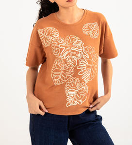 T-shirts en coton personnalisés pour femmes, prix d'usine, motif rayé, 220 g/m², uni, vierge, haute qualité, séchage rapide, respirant, été - Product Image 1