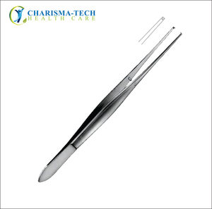 Pinzas de disección CHARISMA-TECH 1x2 dientes, pinzas quirúrgicas oftálmicas de acero inoxidable, instrumentos médicos para uso clínico - Product Image 5