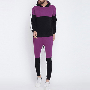 Conjunto de Sudadera con Capucha Transpirable Tejida para Hombre con Logotipo Personalizado, Morado, Negro, Blanco, Chándal Informal para Invierno - Product Image 1