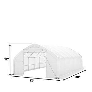 Tettoia per Stoccaggio Resistente 20FT X 30FT con Pareti Diritte e Tetto a Falda, Copertura in PE da 11 oz, Porta Passante TMG ST2031E per Auto - Product Image 3