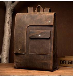Sophisticated Vintage Leather Laptop <b>Backpack</b> <b>Waterproof</b> Anti-Theft Travel Rucksack Executive Bag LBP-0366 - Product Image 3