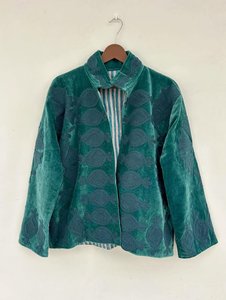 Nuevo y Mejor Abrigo de Invierno de Algodón con Bordado Floral Suzani y Tela de Terciopelo, Venta al por Mayor, Colección Otoño-Invierno 2025 - Product Image 2