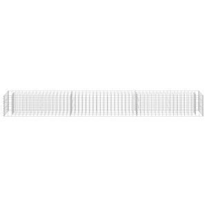 Jardinera Elevada Gabion de Acero Galvanizado Plateado de 106.3 x 11.8 x 11.8 Pulgadas para Flores y Plantas - Product Image 4