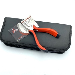 Alicates de extensión de cabello con punta I de acero inoxidable negro y rojo de alta calidad al por mayor para extensiones de cabello humano - Product Image 1