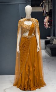Luxury Wedding Party Wear Fashion Designer Pure Banarasi Copper Zari Weaving Soft Silk Saree From Indian Manufacturer - Product Image 2