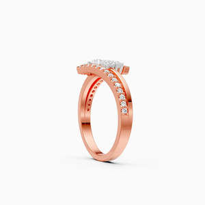 แหวนเพชรเพาะเลี้ยงในห้องปฏิบัติการ รับรองโดย IGI ชุบทองคำ 9K สีโรสโกลด์ จาก JEWELLERY PLANET ทรงบริลเลียนต์ คลาสสิก เหมาะสำหรับทั้งชายและหญิง สำหรับงานหมั้น รุ่นที่ 5 - Product Image 6