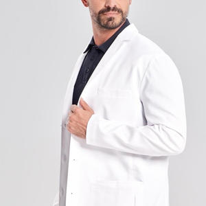 Batas Médicas de Lona Blancas Personalizadas al por Mayor para Hombre, de Manga Larga, para Hospital, Doctor, Laboratorio, de Alta Calidad - Product Image 4