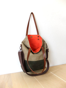 Bolso Tote Impermeable de Lona y Cuero con Cierre Abierto, Bordado, Gran Capacidad, Bolso de Hombro para Mujer, Viajes, Compras LCTB-0055 - Product Image 5