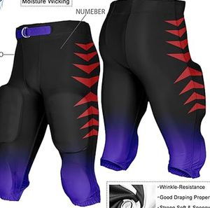 Pantalon de football américain avec protections intégrées pour adultes et jeunes, pantalon de sport de sécurité pour jeunes avec OEM - Product Image 6