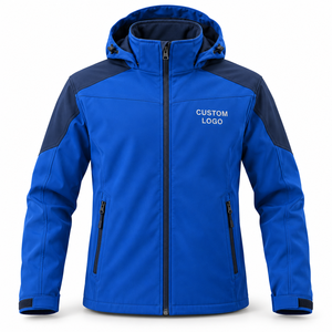 <b>Fleece</b> <b>Lined</b> Softshell <b>Jacket</b> <b>Mens</b> Winter Outdoor Workwear Custom Embroidery Logo Wholesale OEM Manufacturer - Product Image 2