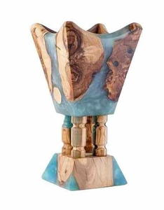 Quemador de incienso árabe decorativo Mabkhara hecho a mano con madera de mango y resina, resistente al calor, para Oud aromático indio, por MULTI CRAFT - Product Image 4