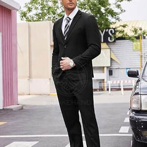 Costume d'affaires élégant pour homme, ensemble deux pièces classique avec doublure douce pour les réunions et les événements - Product Image 6