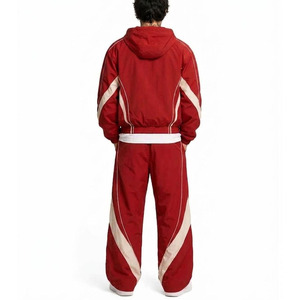 Ensemble de survêtement coupe-vent en nylon avec logo personnalisé, pantalon de jogging respirant, veste imperméable et coupe-vent, ensemble deux pièces pour hommes - Product Image 5