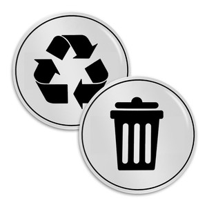 Etiquetas de Reciclaje Personalizadas para Contenedores de Basura, Etiquetas de Vinilo Impermeables para Reciclaje y Basura, Calcomanías para Clasificación de Residuos en Interiores y Exteriores - Product Image 5