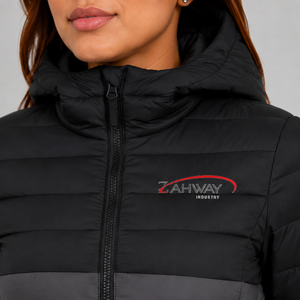 Top Quality <b>Women</b> Puffer Jacket Warm <b>Lightweight</b> Quilted Winter <b>Coat</b> Custom Logo Full Zipper Hooded Casual Outerwear Wholesale - Product Image 6