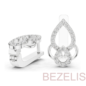 Boucles d'oreilles en diamants créés en laboratoire HPHT, coupe excellente, diamants ronds brillants, clarté VVS VS, couleur D E F, certifiées. - Product Image 4
