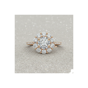 แหวนเพชรชุบโรสโกลด์สำหรับชุดง่ามที่ได้รับการรับรองความรักของ Stonewels - Product Image 1