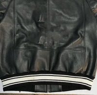 Veste d'hiver pour homme en cuir véritable de couleur unie, style streetwear, col roulé, réversible, poches zippées sur le devant, imperméable