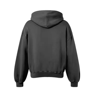 Sweat à capuche zippé intégral en molleton épais pour homme, personnalisé, coupe oversize, style streetwear décontracté, pour l'automne, vente en gros - Product Image 3