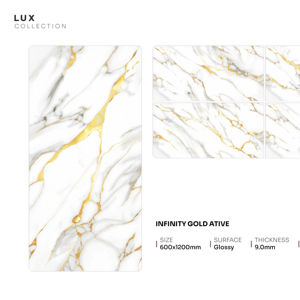 Panneau en porcelaine brillant Radiance Elite 600x1200mm 60x120cm 24x48 pouces, carrelage décoratif pour sol - Product Image 1