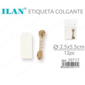 ป้ายแขวนอิลัน ขนาด 2.5x5.5 ซม. กระดาษคราฟท์ 12 ชิ้น ป้ายติดเสื้อผ้า - Product Image 3