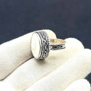 Anillo Hecho a Mano de Plata de Ley 925 con Concha Natural de Shiva, Gema Ojo de Shiva, Joyería Boho, Anillo Elegante, Regalo para Ella - Product Image 6