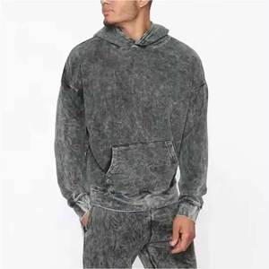 Premium Quality Trending Customised Acid Wash Hoodies For Men Street Wear Men Acid Wash Hoodies OEM Hoodies - Product Image 5