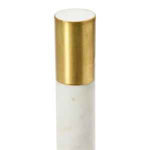 Solid Marble Paper Towel Dispenser Elegant Standing Tissue Rack with <b>Brushed</b> Gold Accent for Home and Hotels - Product Image 3