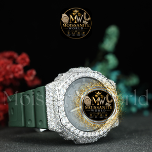 Reloj Hip Hop VVS Moissanite Iced Out con Diamantes, Movimiento Mecánico, Correa de Goma de Lujo, Alarma, Banda de 20mm, Venta al por Mayor, El Mejor - Product Image 3
