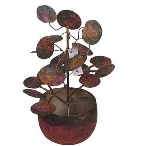Vase de Noël extérieur en métal fait main, couleur naturelle, décoration artistique moderne - Product Image 6