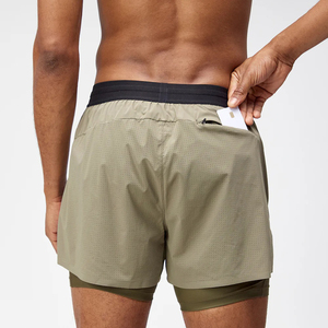 Custom Casual Solid Color Cotton Shorts <b>Mid</b> Waist Drawstring Closure Breathable Anti-Wrinkle Short Length Woven Fabric Wear Men - Product Image 3