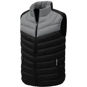 Wholesale lightweight puffer Men Quilted Winter Padded Sleeveless Jackets Gilet for Casual Work Travel Outdoor wear with OEM