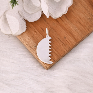 Collar con Colgante de Luna Creciente de Plata de Ley 925 Hecho a Mano, Diseño Vintage, para Compromisos - Product Image 5