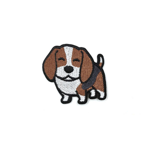 Chibi Embroidered Eco-Friendly Flag Pattern Custom Logo Patch <b>Sew</b>-On Fabric Badge Bison Silhouette Shape Cut Style Garment - Product Image 1