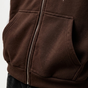 Sudadera con capucha de verano para hombre, 100% algodón, forro polar, corte regular, hombros caídos, bloques de color, con cremallera, ropa de calle de invierno de alta calidad - Product Image 4