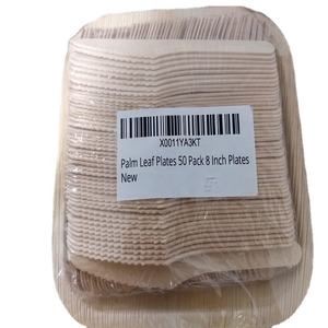 Platos desechables de bambú y hoja de palma ecológicos biodegradables 100% para eventos escolares y fiestas - Product Image 1