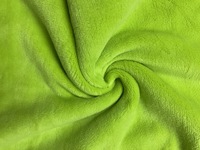 Tissu en flanelle verte 100% polyester, poids moyen, textile de maison, serviette unie, style japonais