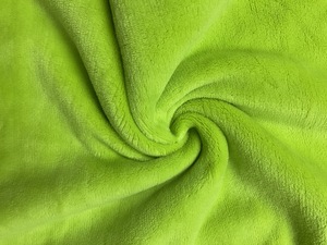 Green Flannel <b>Fabric</b> 100% <b>Polyester</b> Medium Weight Home Textile Towel Plain Japan Style - Product Image 4