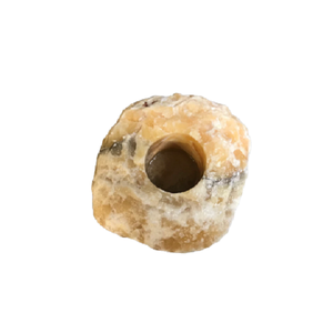 Support de bougie en pierre naturelle sculptée à la main en calcite miel de cristal, pierre précieuse d'agate pour la guérison, vente en gros - Product Image 2