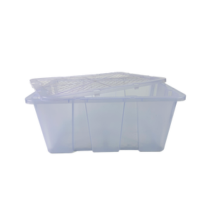 Caja de Almacenamiento Rectangular Transparente de Plástico PP con Tapa Ventilada para Uso Doméstico - Product Image 2