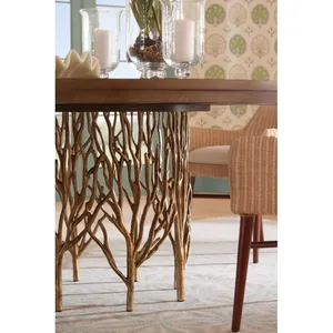 Handmade Aluminium Coffee <b>Table</b> Artistic Aluminium Frame Luxury Modern <b>Console</b> <b>Table</b> <b>Gold</b> Base ZAHID EXPORTS ZE-3271P - Product Image 3