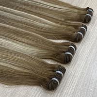 Extensions de cheveux humains vierges Remy bruts vietnamiens en gros avec mèches et trame