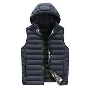 Winter Casual <b>Canvas</b> Sleeveless Puffer Vest with High Neck Zipper Lightweight Outdoor <b>Jacket</b> Zip-Up Warm Outerwear - Product Image 4