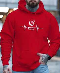 Sweat à capuche premium pour homme, ultra confortable, 100 % coton, brodé, perlé, uni, teint avec impression numérique, personnalisable, hiver - Product Image 2